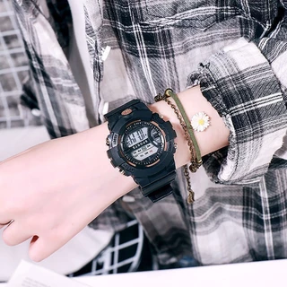 นาฬิกาข้อมือดิจิตอล มีไฟ ตั้งปลุกได้ แฟชั่น Unisex Led กันน้ํา แฟชั่น สําหรับผู้ชาย ผู้หญิง เหมาะกับการเล่นกีฬา นาฬิกา