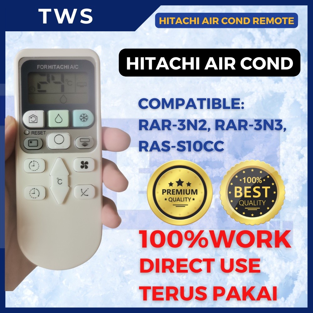 TWS RAR-4B1 UNIVERSAL HITACHI AIR CONDITIONER รีโมทคอนโทรล