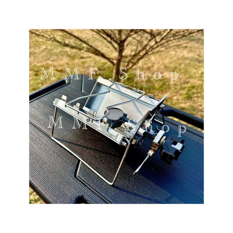 เตาแค้มปิ้งอลูมิเนียม แบบพับพกพา ใช้กับแก๊สกระป๋อง ไฟแรง🔥