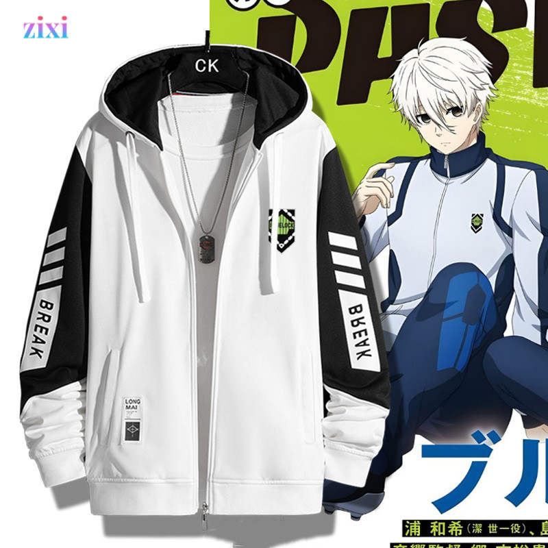 Blue Prison Blue Lock Shadow Ling Wang Jie Shiyi อุปกรณ์ต่อพ่วงเสื้อสเวตเตอร์ถัก Hoodie แจ็คเก็ตฤดูใ