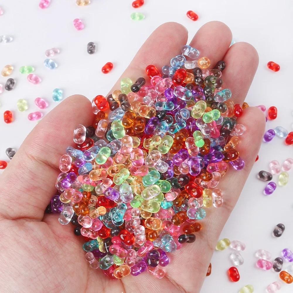 10g 4x6 มม.โปร่งใสสีการ์ตูนถั่วลิสงรูปร่างลูกปัดอะคริลิค Charms Diy เครื่องประดับเสื้อผ้า/พวงกุญแจอุปกรณ์เสริม - รูปที่ 4