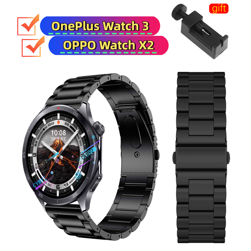 สาย OPPO watch X2 สายโลหะสําหรับ OnePlus watch 3 สายนาฬิกา สายรัดข้อมือกีฬา