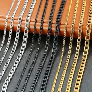Vnox ผู้ชาย Cuban Link Chain สร้อยคอสแตนเลสสีดําทองสีชาย Cho…