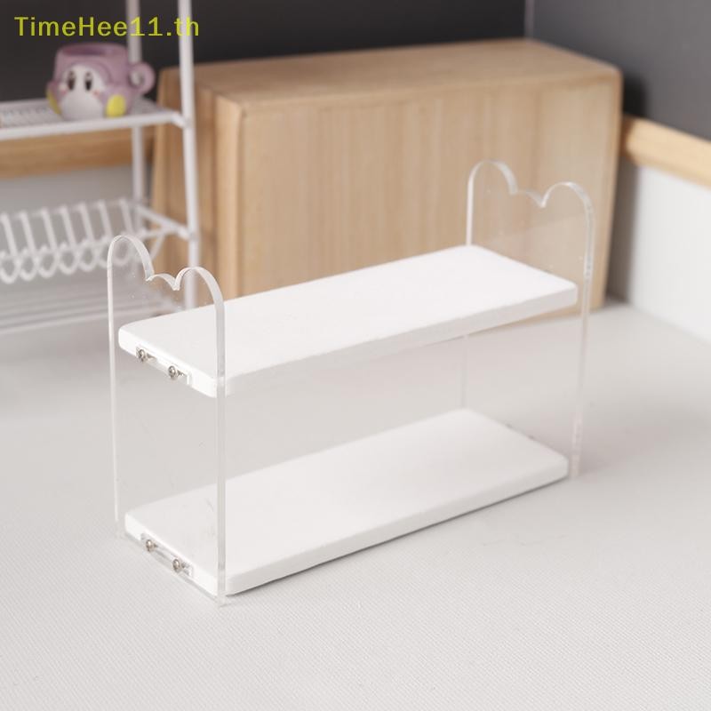 Timehee 1:12 Dollhouse Miniature Storage Rack อาหารขาตั้งจอแสดงผล Mini ชั้นวางชั้นวางหนังสือชั้นวางดอกไม้เค้กขนมปังชั้นวางของของเล่น TH