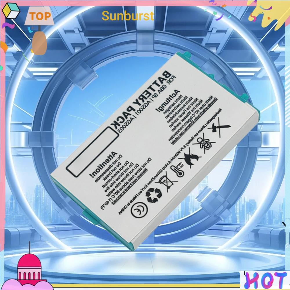 ชุดแบตเตอรี่แบบชาร์จไฟได้ 500/800/900/950mAh สําหรับ Nintendo GBA SP Gameboy Advance [Sunburst11.th]