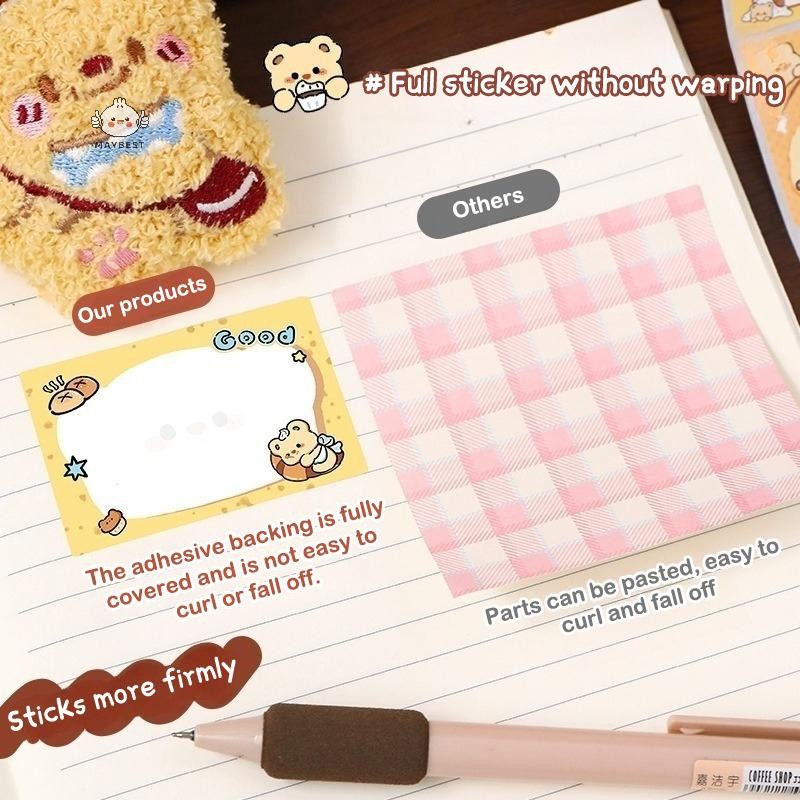 {maybest} 128สติ๊กเกอร์/กล่อง Butter Bear Notes Pull-out Box Note สะดวก Stick Stationery Cute Fully Note Pad {TH} - รูปที่ 4
