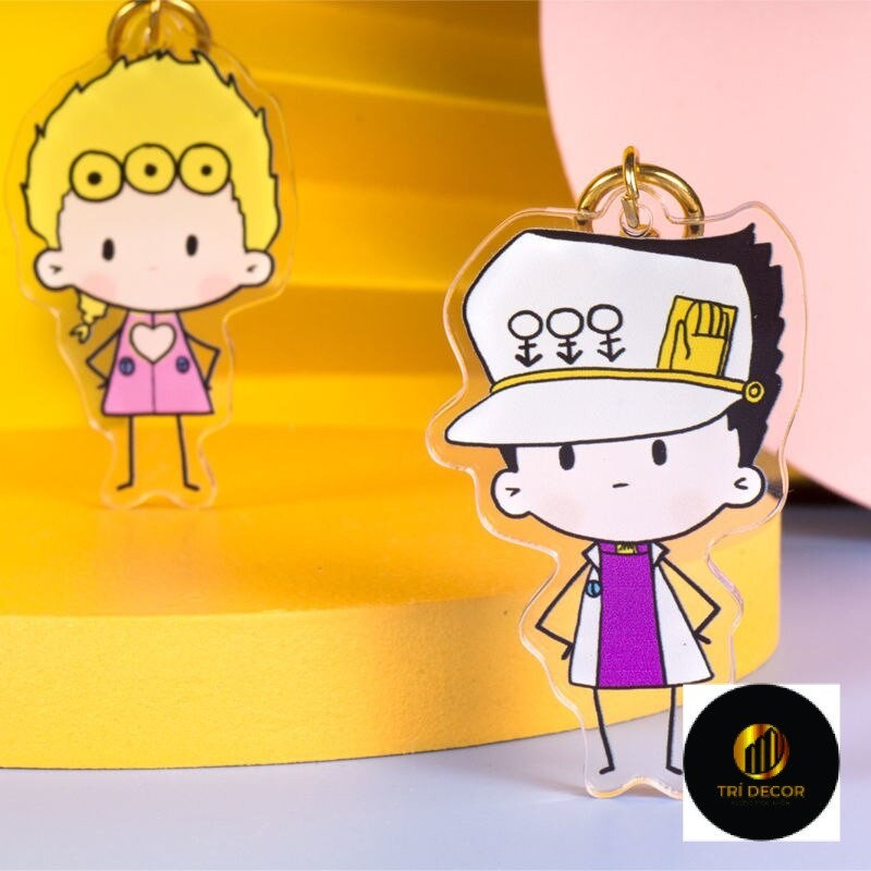 JoJo Bizarre Adventure อะนิเมะพวงกุญแจผู้หญิง Kujo Jotaro Kakyoin Jolyne Matchstick ผู้ชาย Jjba ตกแต