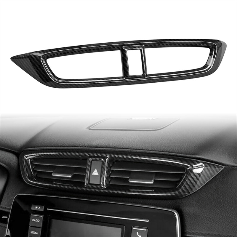 Honda CRV CR-V 5th G5 2017-2023 จัดแต่งทรงผมรถ ABS ภายในกลาง Air Vent Outlet แผงฝาครอบ Trim กรอบ