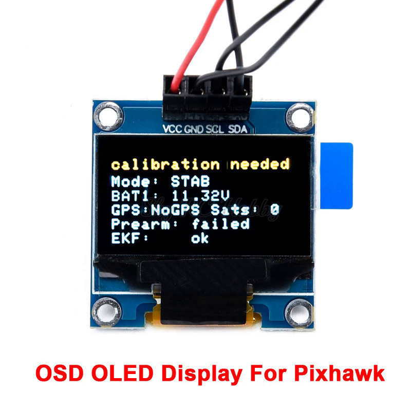 KS Pixhawk OSD OLEDจอแสดงผลสำหรับPixhawk 2.4.8 PIX PX4 ควบคุมการบินจอแสดงผลสถานะเที่ยวบินเชื่อมต่อกั