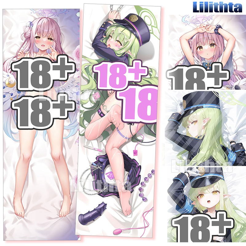 Dakimakura ปลอกหมอน Blue Archive Misono Mika และ Tachibana Hikari และ Tachibana Nozomi BlueArchive เ