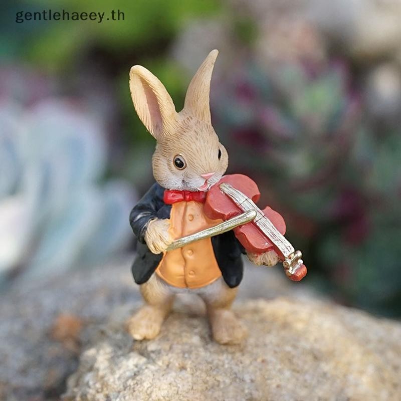 Gg 1PC Mini Countryside เต่ากระต่ายเม่นรูปปั้นประติมากรรมโยคะ Figurine ห้องนั่งเล่น Home Fish Tank D