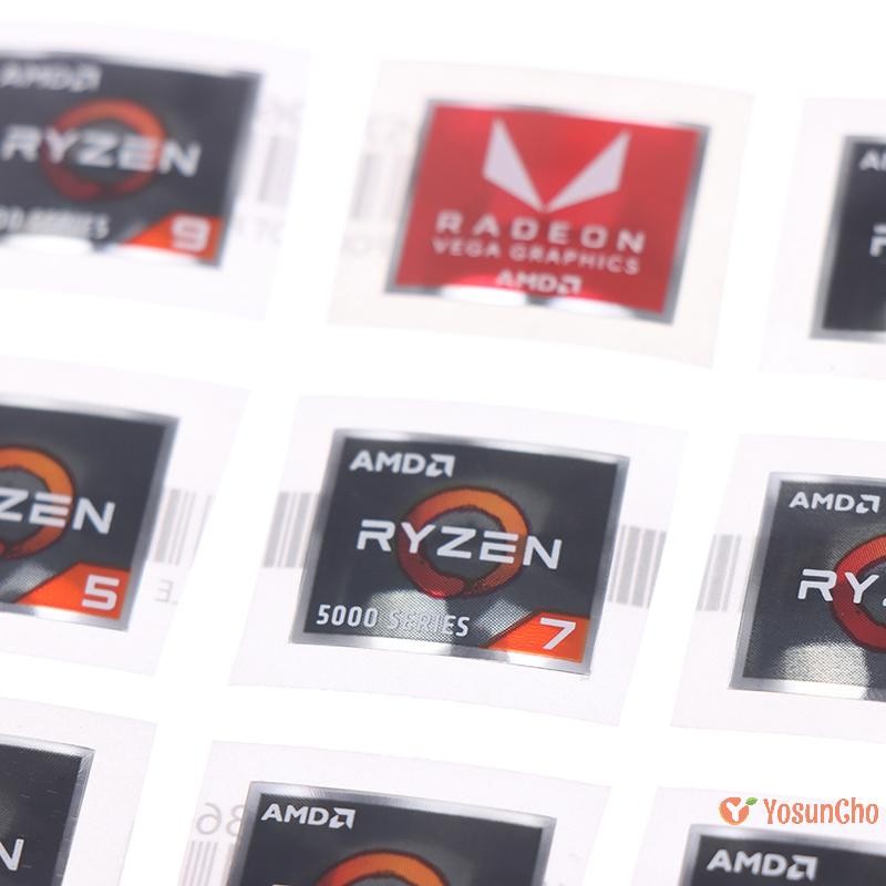 Yosunchoker] สติ๊กเกอร์ซีรีส์โปรเซสเซอร์ AMD ATHLON Ryzen R 3 5 7 Logo PRO7 Generation Label ใหม่