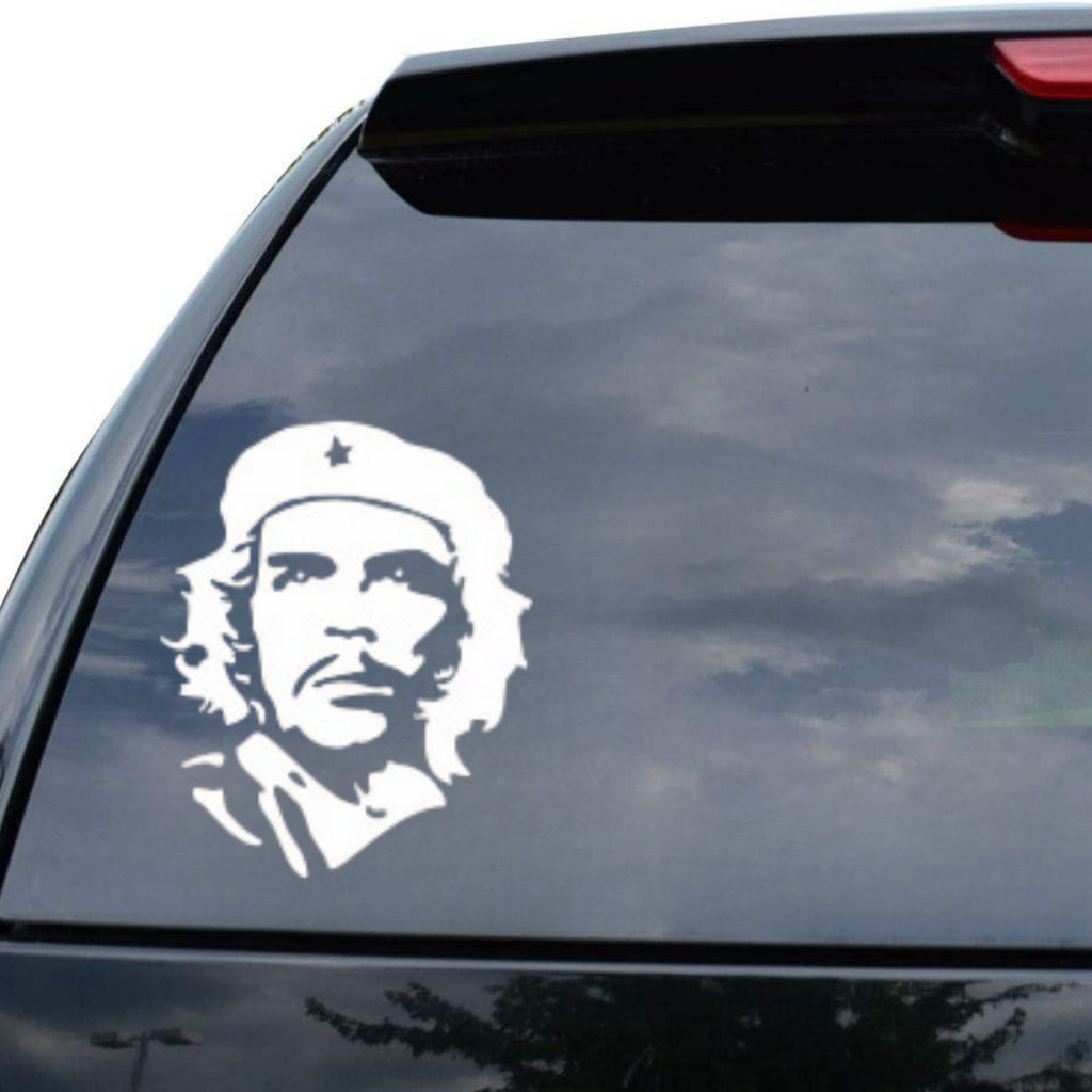 Che Guevara Car Decal - 15 ซม./25 ซม.สติกเกอร์ไวนิลสําหรับรถยนต์,รถบรรทุก,รถจักรยานยนต์ - ติดตั้งง่าย (สีดํา/สีขาว) - รูปที่ 4