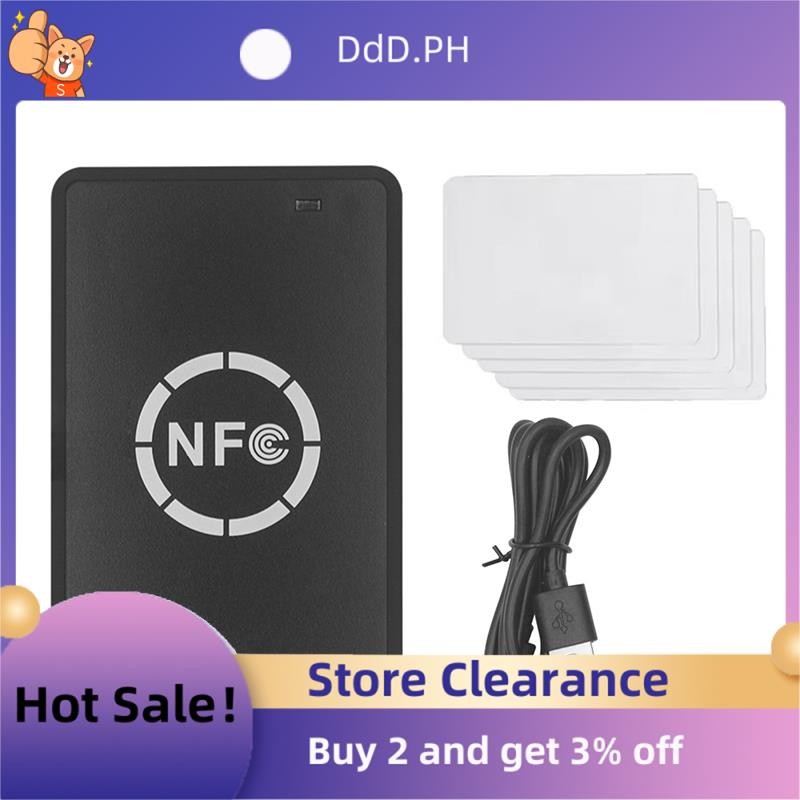Rfid Smart Chip Reader/Writer+5XUID Card 125K 13.56M เครื่องถ่ายเอกสาร RFID Duplicator Tag Copy Clon