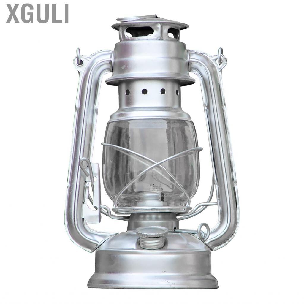 Xguli Oil Lamp  Creative High Light Transmittance Portable Retro Kerosene Lantern for Outdoor Camping