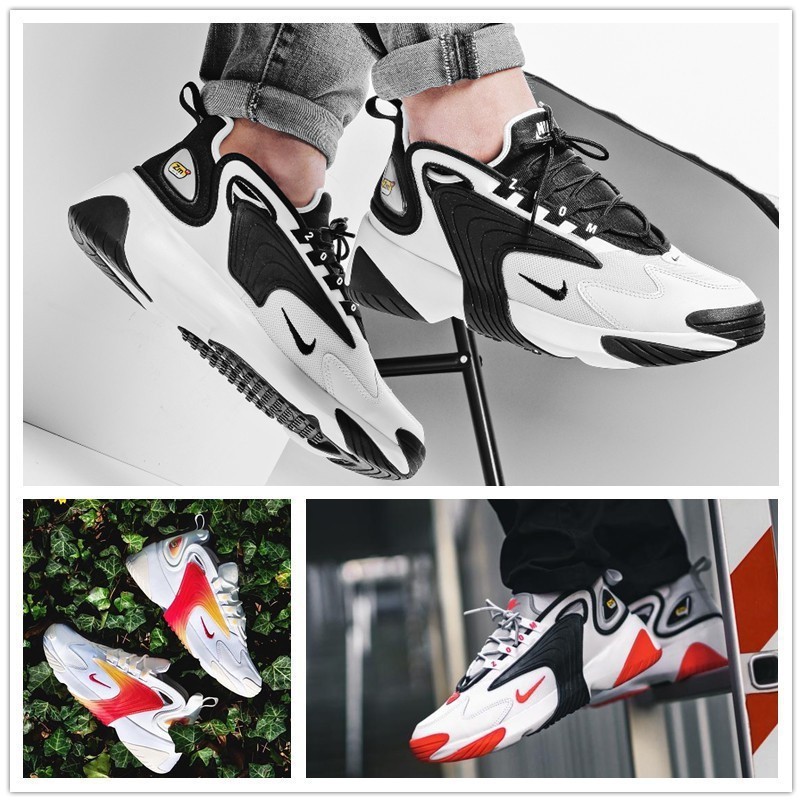 Nike ZOOM 2K Daddy รองเท้าผ้าใบลําลอง เสริมส้น หลากสีสัน คุณภาพสูง สีดํา สีขาว สําหรับผู้ชาย ผู้หญิง เหมาะกับการวิ่งจ๊อกกิ้ง เล่นกีฬา