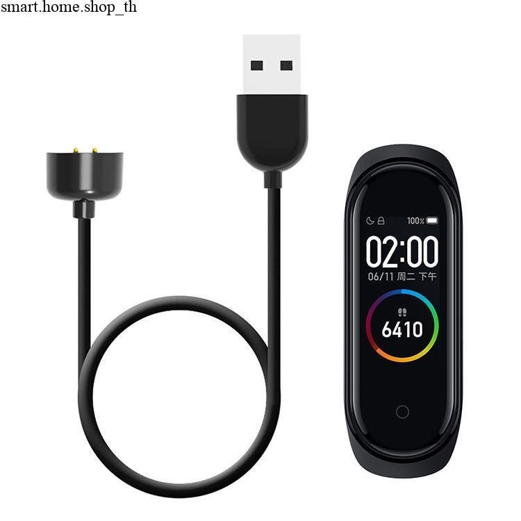สายชาร์จ USB สีดํา สําหรับ Xiaomi Mi Band 6 Mi Band 5 Xiaomi Mi Band 5 6