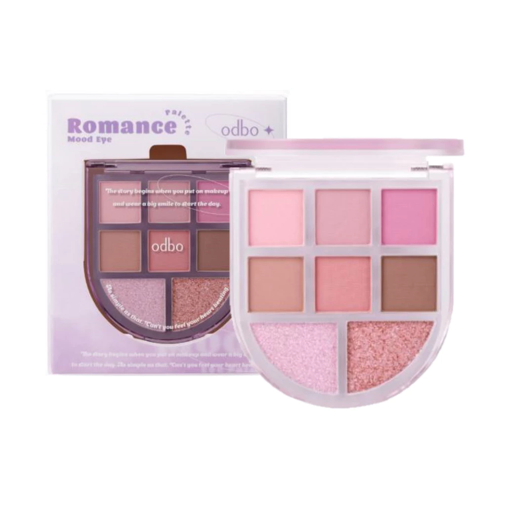 ♦️ของแท้·ส่งด่วน·ถูก♦️Odbo Romance Mood Eye Palette Eyeshadow #OD2023 : โอดีบีโอ โรแมนซ์ มู้ด อายแชโดว์ พาเลท x 1 dayse
