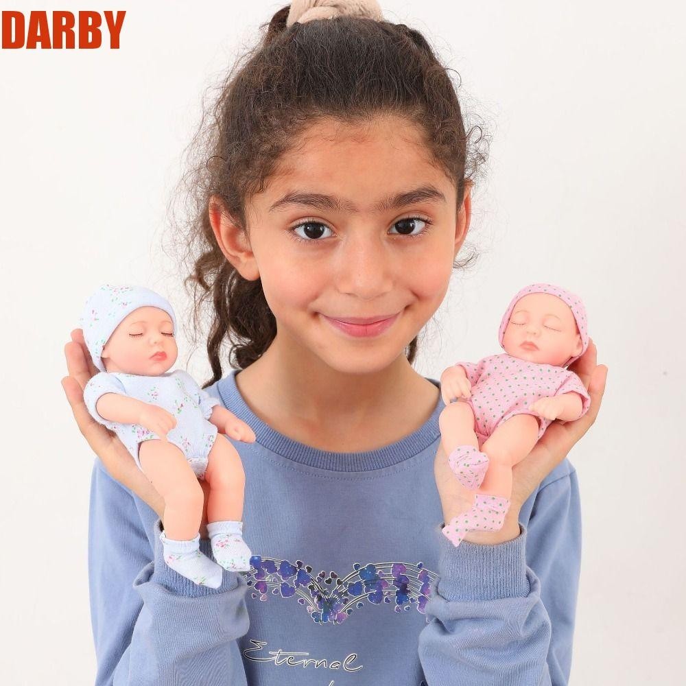 Darby ตุ๊กตาเด็กทารกเสมือนจริง ซิลิโคนไวนิล ขนาดเล็ก กันน้ํา