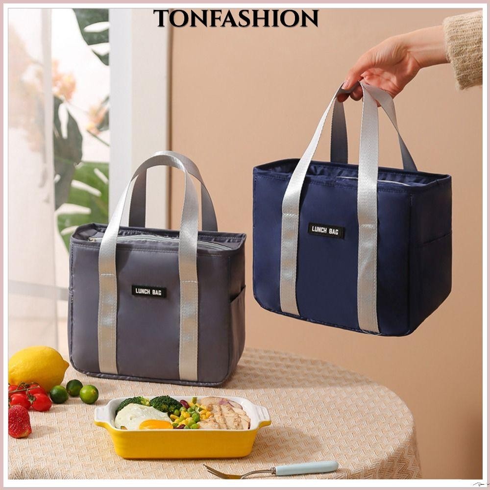 Tonfashion กระเป๋าเก็บความร้อน แบบพกพา เดินทาง อาหารเช้า ออแกไนเซอร์