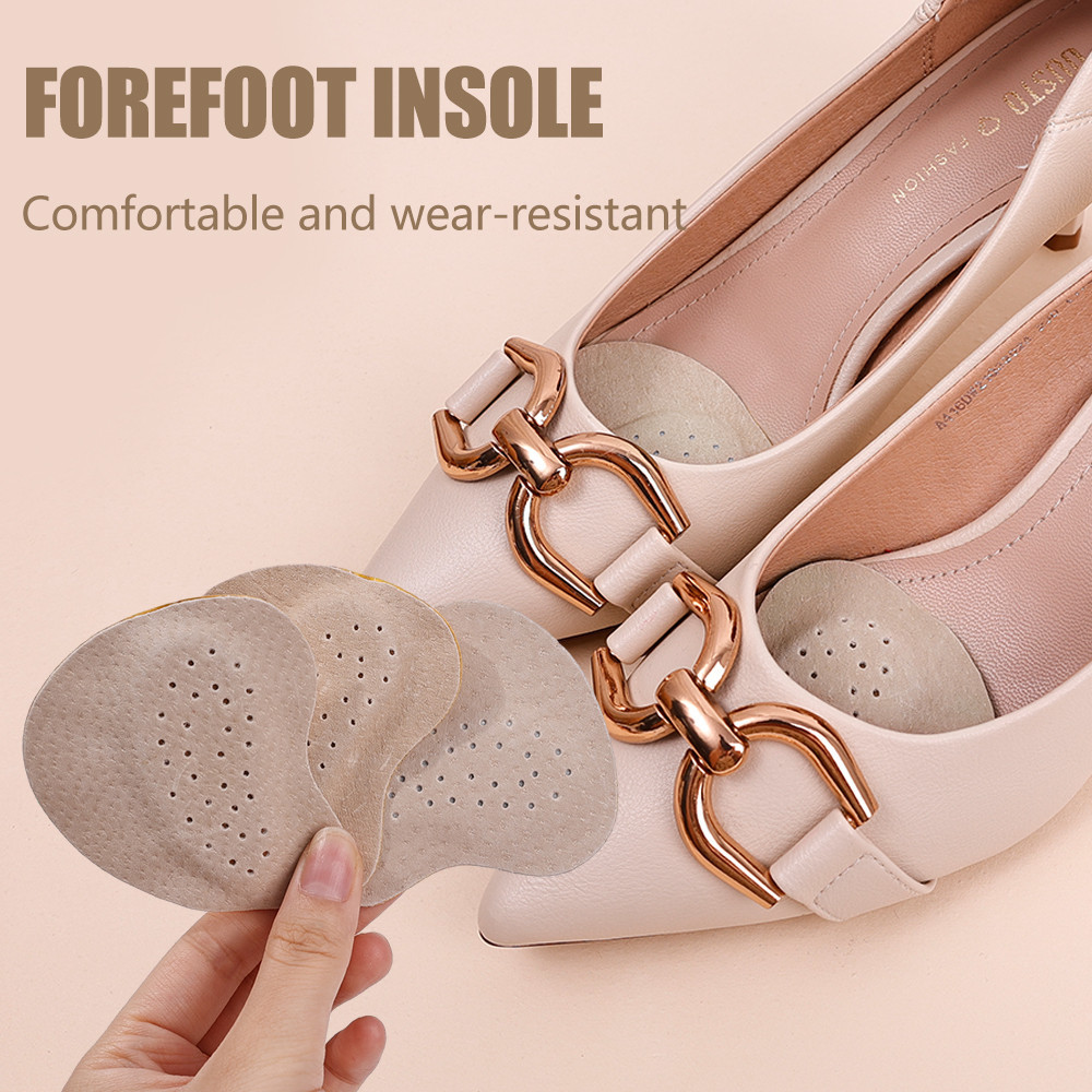 สติ๊กเกอร์กันลื่น - การดูดซึมเหงื่อ, ระบายอากาศได้ - Self-Adhesive Forefoot Pad - สําหรับรองเท้าแตะผู้หญิง, รองเท้าส้นสูง - การดูแลเท้า - พื้นรองเท้ารองเท้าหนัง