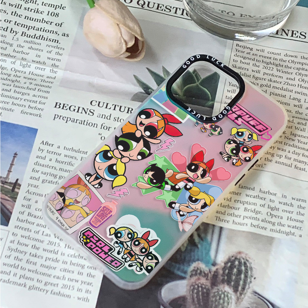 พร้อมส่งในประเทศไทย เคสโทรศัพท์มือถือ กันกระแทก พาวเวอร์พัฟฟ์เกิลส์ สําหรับ iPhone 14 13 12 11 Pro Max XR XSMax X 7 8
