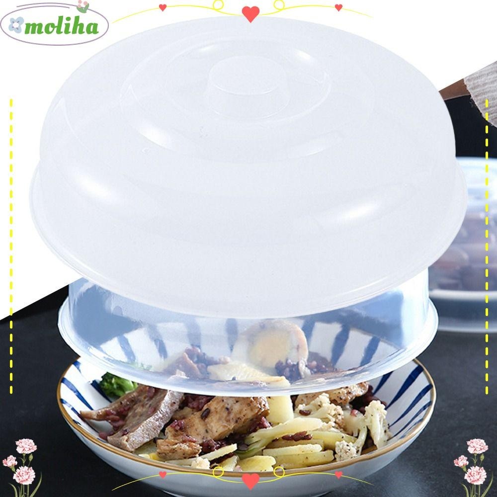 Moliha ฝาครอบจานอาหาร พลาสติก ทนทาน ใช้ซ้ําได้ สําหรับไมโครเวฟ ห้องครัว 1 ชิ้น
