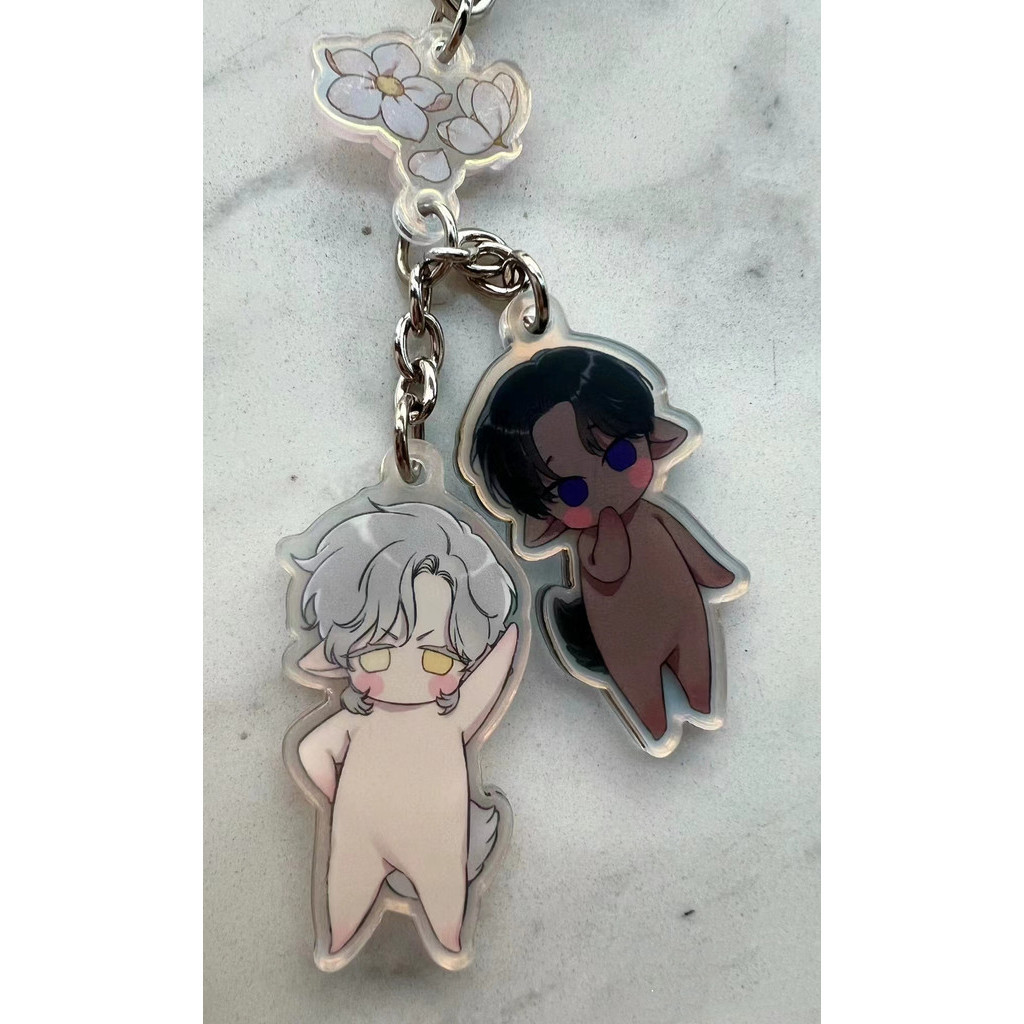 Smyrna และ Capri พวงกุญแจ man อะนิเมะสําหรับกางเกง womans key chain อะคริลิคผู้ชายจี้ key แหวนสาวผู้ถือเครื่องประดับ llaveros