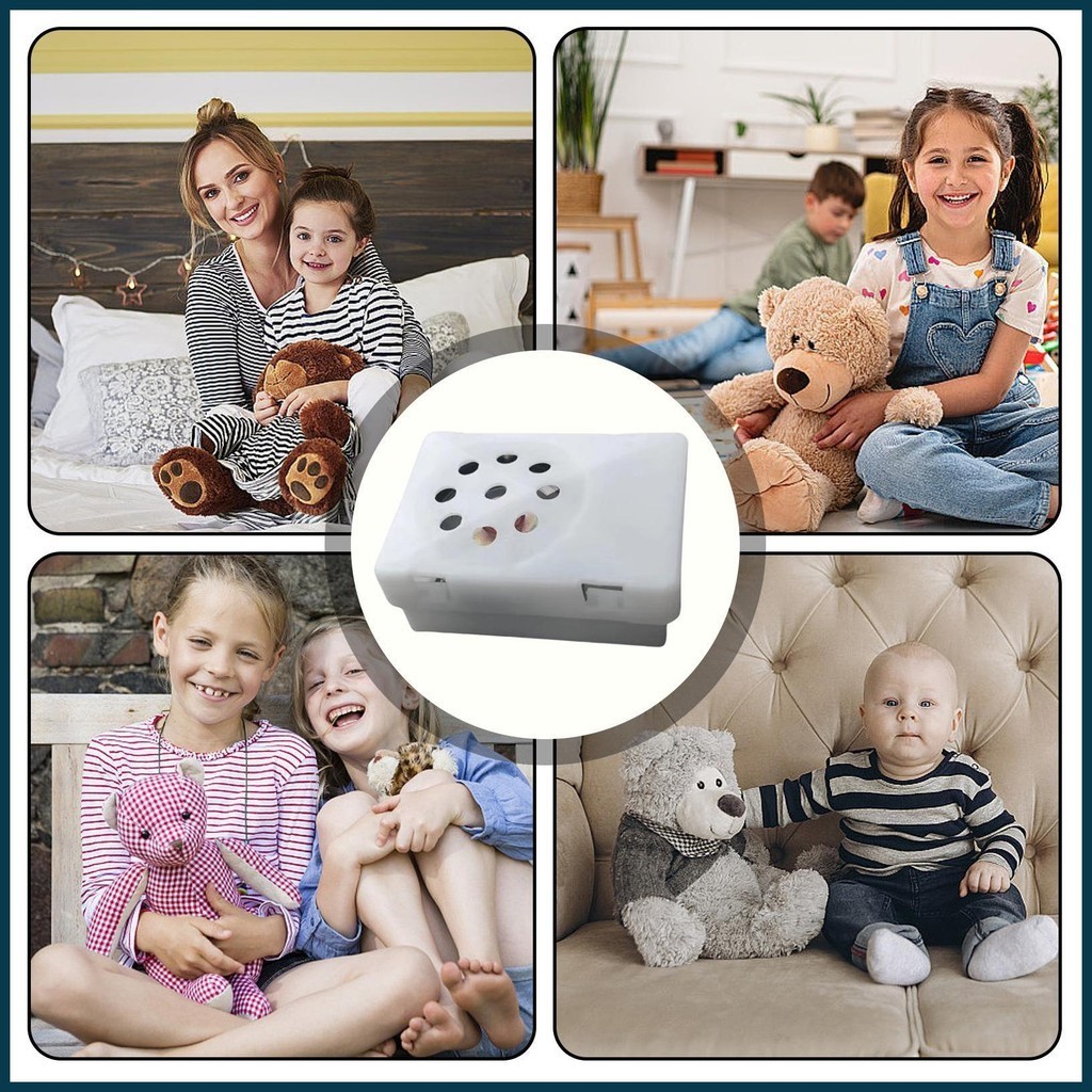 โมดูลกล่องเสียง 30 วินาที บันทึกเสียงได้ DIY สําหรับหมอนตุ๊กตาสัตว์ decfeyeth