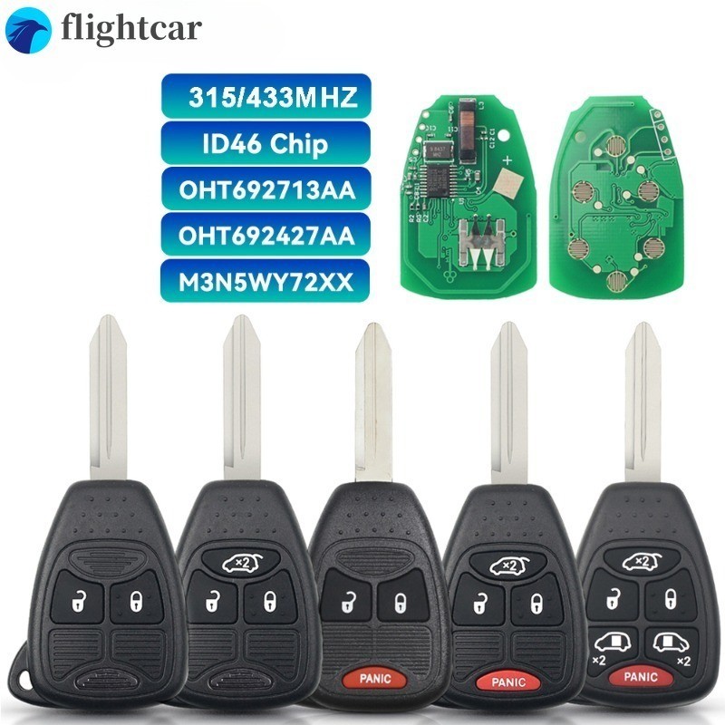(FT) รีโมตกุญแจรถยนต์ 2 3 4 5 6 ปุ่ม 315 433MHz M3N5WY72XX สําหรับ Jeep Chrysler Towncountry DODGE G