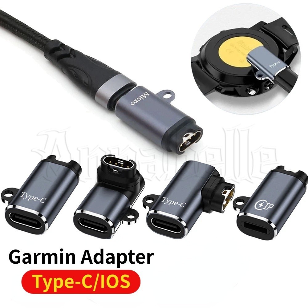 อะแดปเตอร์ชาร์จนาฬิกาข้อมือ Micro USB Type-C IOS ตัวเมีย สําหรับ Garmin Fenix Venu Vivoactive