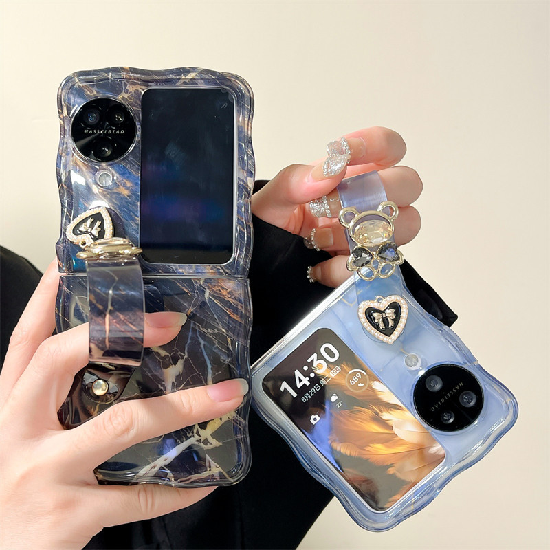 เคสโทรศัพท์มือถือ แบบนิ่ม ลายหินอ่อน มีกาวในตัว สําหรับ Oppo Find N2 N3