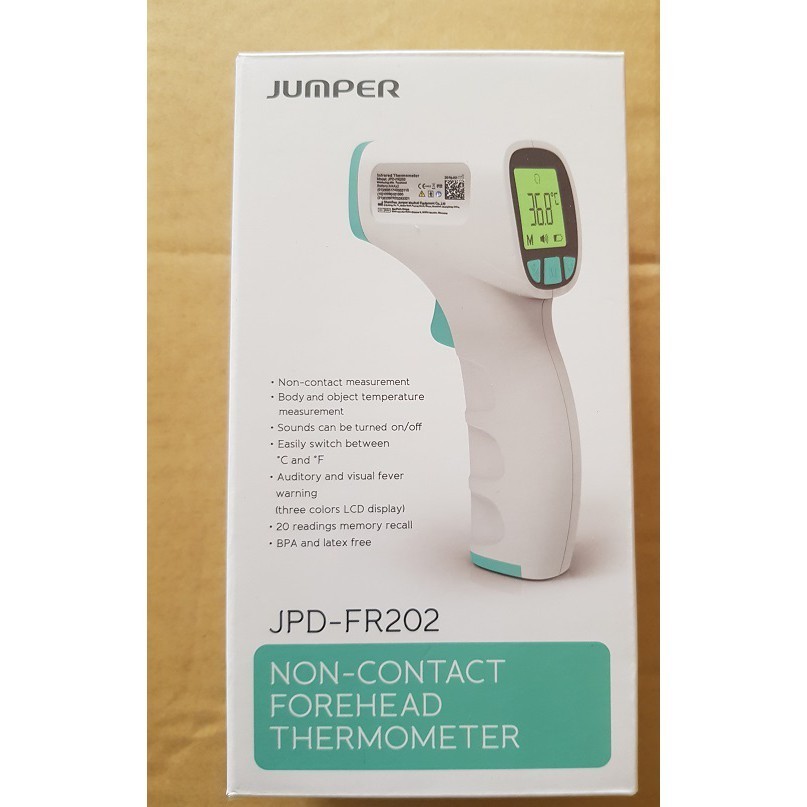 ปรอทดิจิตอล Jumper เครื่องวัดอุณหภูมิ อินฟราเรด ทางหน้าผาก รุ่น JPD-FR202 / Infrared Thermometer รุ่น JPD-FR202