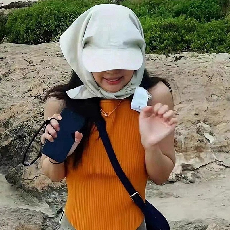 Jennie หมวกผ้าคลุมศีรษะ แบบแห้งเร็ว สไตล์เกาหลี สําหรับผู้หญิง เหมาะกับการตั้งแคมป์กลางแจ้ง