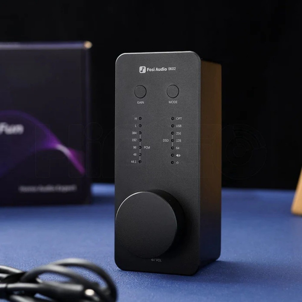 Fosi Audio SK02 ES9038Q2M เครื่องขยายเสียงหูฟัง และ DAC 3.5 มม. และ 4.4 มม. สําหรับ Simgot EA500LM K