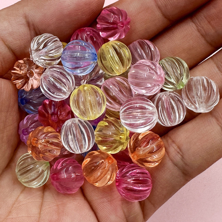 ลูกปัดวัสดุ 20 ชิ้นโคมไฟใสลูกปัดเครื่องประดับอะคริลิคพวงกุญแจอุปกรณ์เสริม 11 มิลลิเมตร ทําเอง สร้อยข้อมือสร้อยคอ