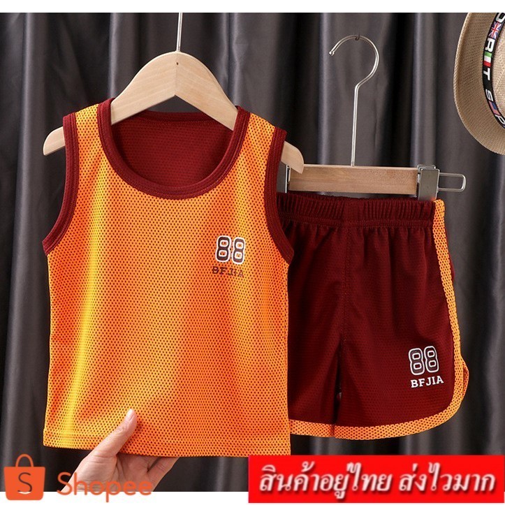 FASHION.61❤️ชุดเสื้อกล้ามเด็ก ผ้าตาข่ายมีซับใน ชุดเด็กน่ารัก รุ่น A129