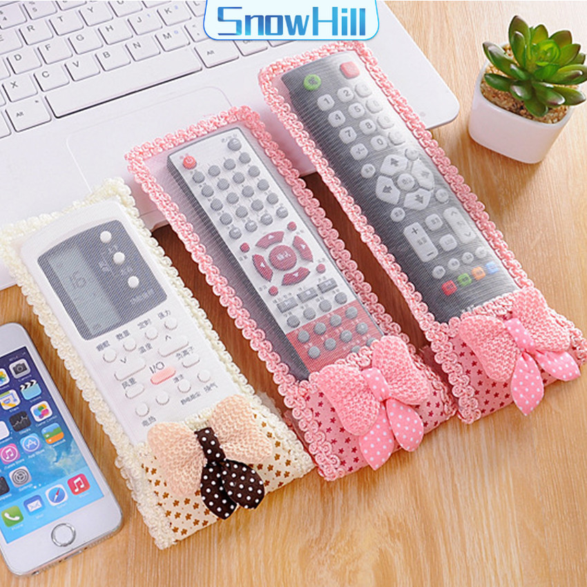 S.H ซองใส่รีโมตคอนโทรล ประดับโบว์ มุ้งมิ้ง น่ารัก Remote control cover
