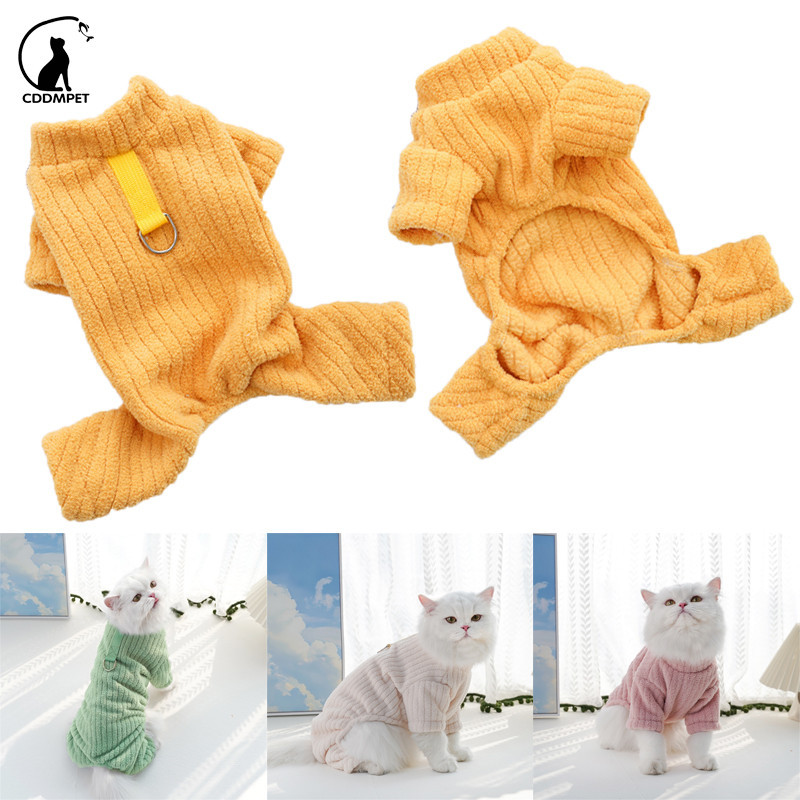 【CDDMPET】ชุดนอนจั๊มสูท ผ้าฟลีซ แบบนิ่ม ขนาดเล็ก ขนาดกลาง สําหรับสัตว์เลี้ยง สุนัข แมว