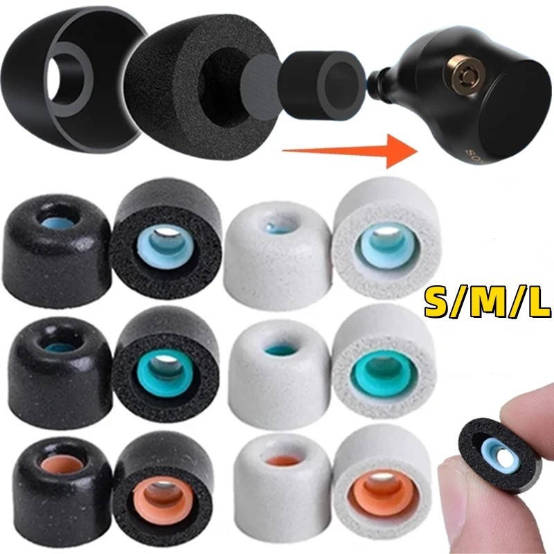 จุกหูฟังเมมโมรี่โฟม แบบนิ่ม กันลื่น แบบเปลี่ยน สําหรับ Sony WF-1000XM4 WF-1000XM3 S M L