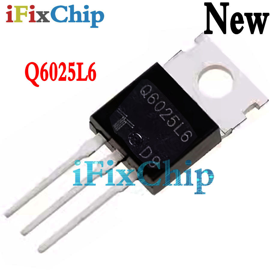 10pcs ยี่ห้อใหม่ Q6025L6 Q6025 TO-220 Q6025L6TP TO220 thyristor triac 25A600V