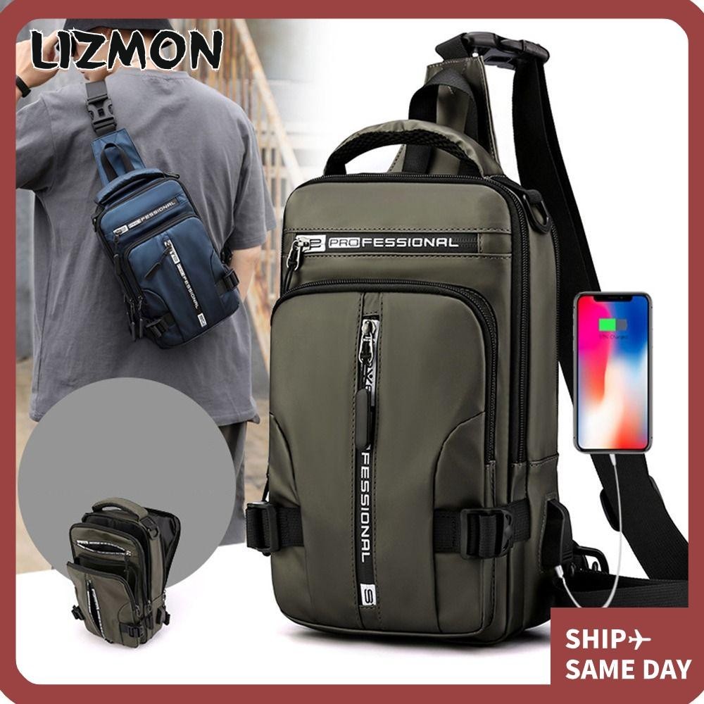Lizmon กระเป๋าเป้สะพายหลัง กระเป๋าสะพายไหล่ ผ้าไนล่อน กันน้ํา น้ําหนักเบา ป้องกันการโจรกรรม สําหรับเดินป่า