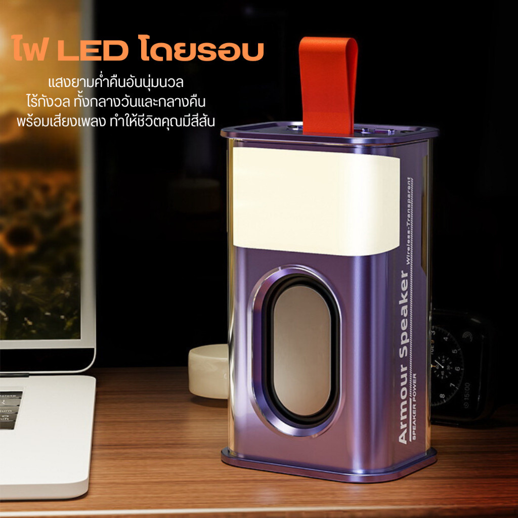 ลำโพงเคลื่อนที่ PG ลำโพงบลูทูธ K08 มินิ Bluetooth 5.0  รุ่น K08 ลำโพงพกพา เบสหนัก ไร้สาย Mini Speake