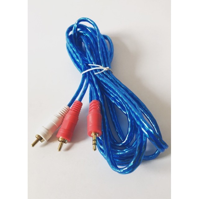 สายแจ็ค สายRCA Cable 3M 3.5mm(M) to RCA (M) 2หัว สายสัญญาณเสียง ต่อหูฟัง/ลำโพง สายยาว3เมตร
