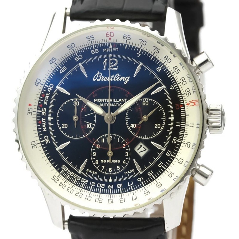 Breitling Chronograph นาฬิกาข้อมืออัตโนมัติ A41330 สําหรับผู้ชาย