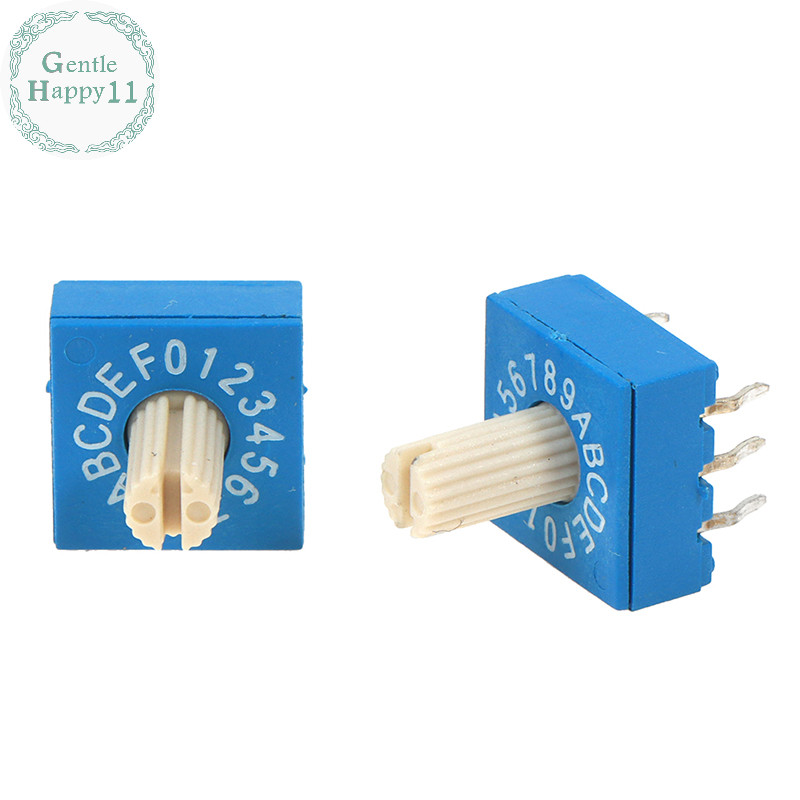 Gentlehappy สวิตช์เอ็นโค้ดเดอร์โรตารี่ 0-F พร้อมมือจับ 16 บิต 8421C รหัสบวก 3:3 1 ชิ้น TH