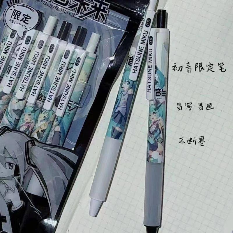 6 ชิ้น / แพ็ค Hatsune Miku ปากกาเป็นกลาง Kawaii เกม การ์ตูน อะนิเมะ ฟิกเกอร์ ปากกาเจล เครื่องเขียนเกาหลี นักเรียน ของขวัญ โรงเรียน สํานักงาน อุปกรณ์