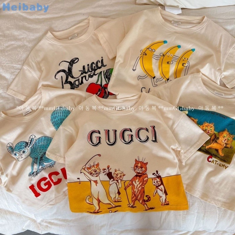 เสื้อยืดแขนสั้น ผ้าฝ้าย แบบบาง พิมพ์ลาย สําหรับเด็กผู้ชาย และเด็กผู้หญิง อายุ 3-12 ปี
