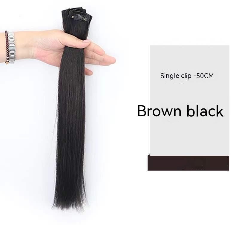 แผ่นแปะผมหน้าม้า ไร้รอยต่อ 100% ยาวตรง สําหรับผู้หญิง 3 ชิ้น 5 ชิ้น ราคา ถูกที่สุด ดีลบีเคเค แกลเลอรีภาพที่ 6