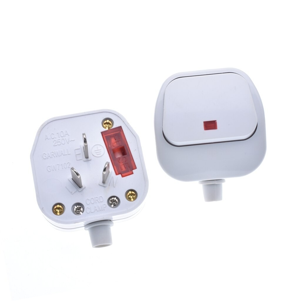 ปลั๊กสวิตช์ไฟมาตรฐานออสเตรเลีย พร้อมฟิวส์ 3-Pins เชื่อมต่อ 10A 16A 250V